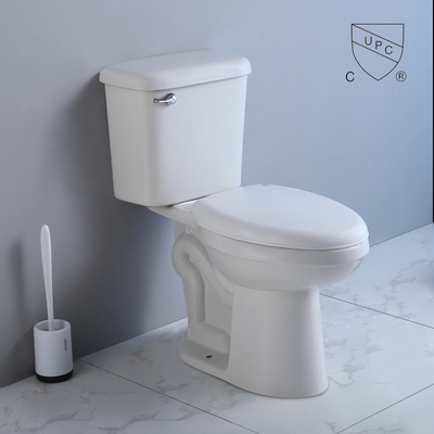 Toilet Standar Amerika Dua Bagian Dengan Pembilasan Siphon Kasar 10-Inci