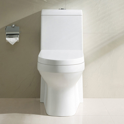 Toilet Kamar Mandi Putih Single Flush Elongated Skirt One Piece Toilet Bowl Siphon