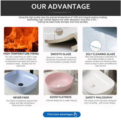 Persegi Ada Wastafel Kamar Mandi yang Disetujui Quick Connect Ada Handicap Sink 510mm