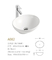 Wadah warna putih gading kreatif oval Porselen kamar mandi Wastafel Wastafel minimal